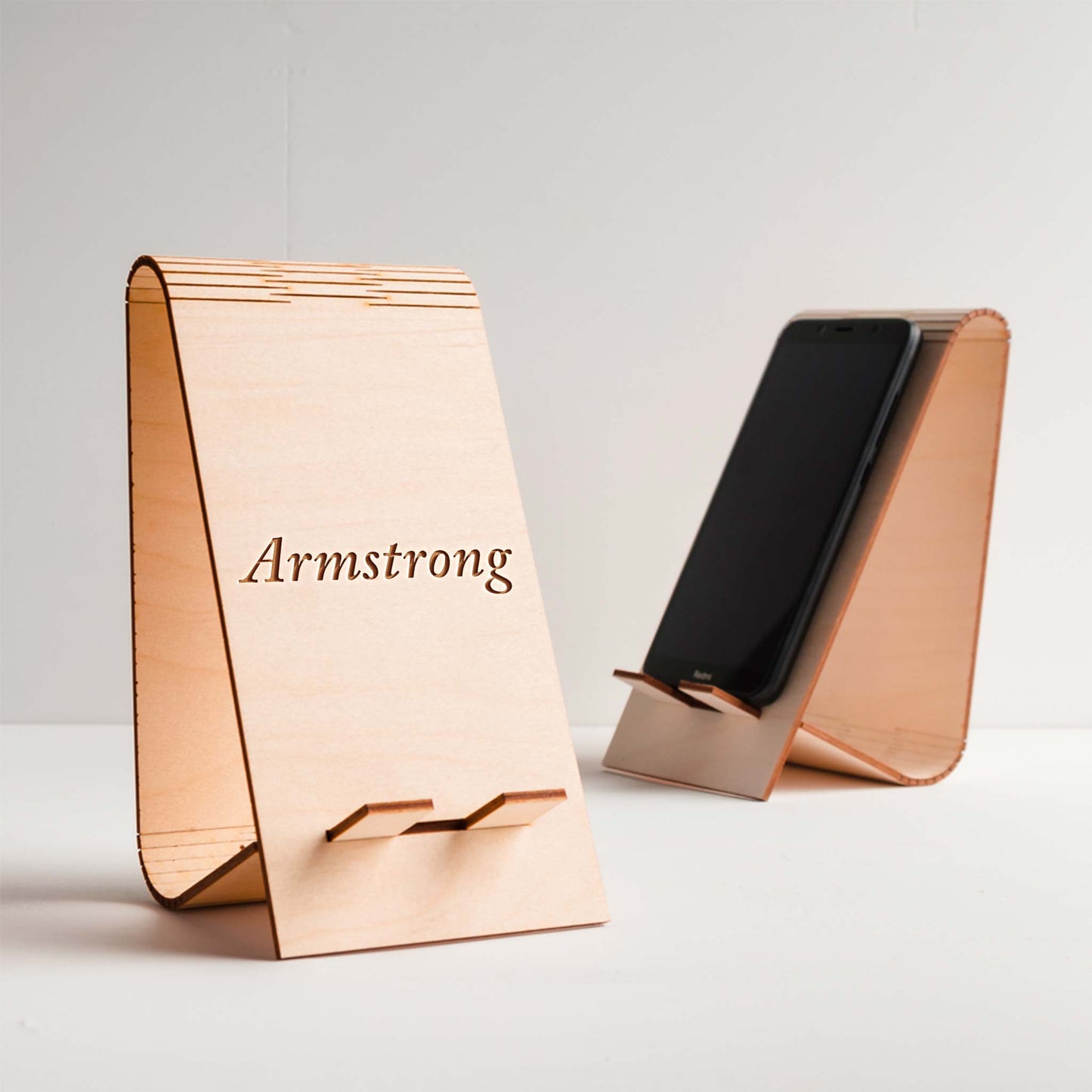 Wooden phone stand