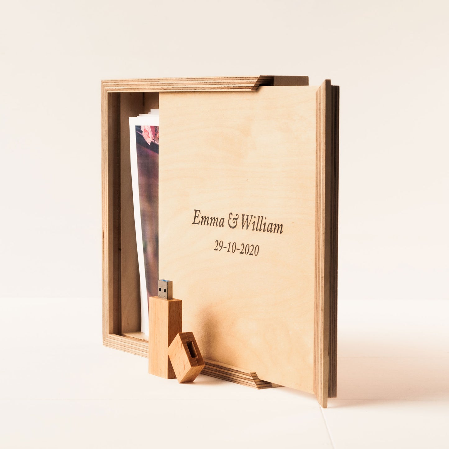 Handmade Plywood Photo Box with USB