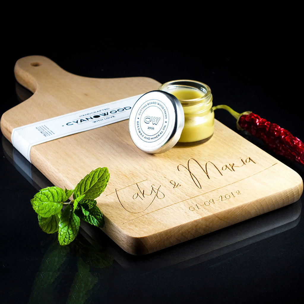 Personalized Calligraphy Charcuterie Board