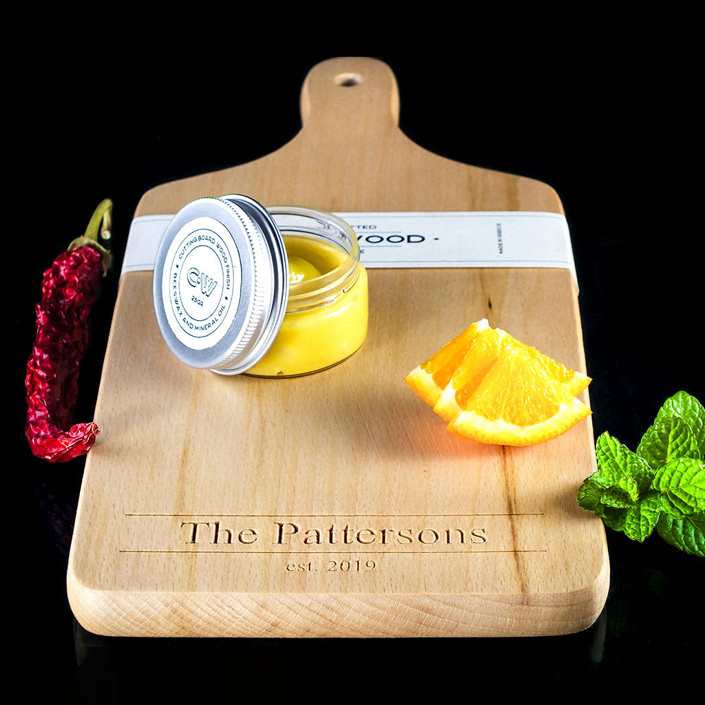 Charcuterie Board with Beech Wood - Names Serif Fonts Engraved
