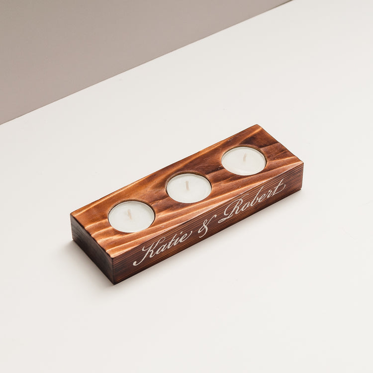 Personalized Wooden Tealight Holders