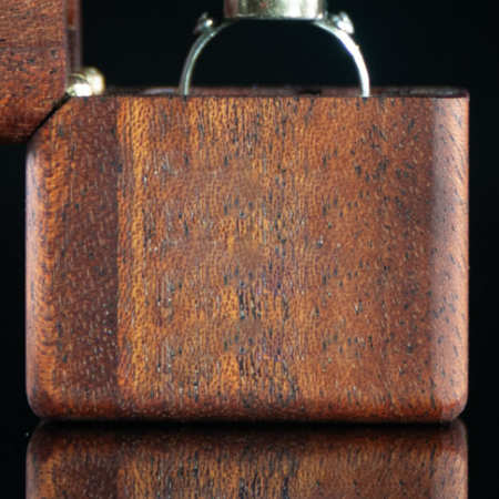 Slim Engagement - Wedding Ring Box with Mahogany Wood mockup