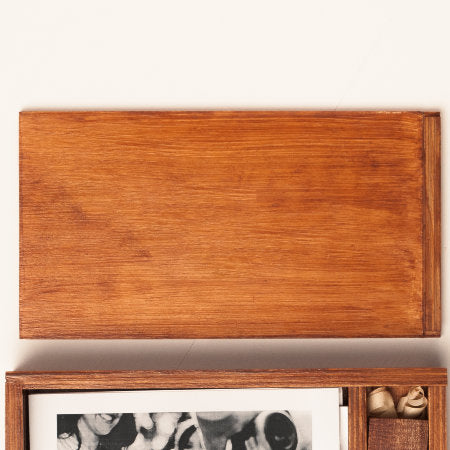 Personalized Photo Box with USB Compartment - Vintage Finish - Fat USB mockup