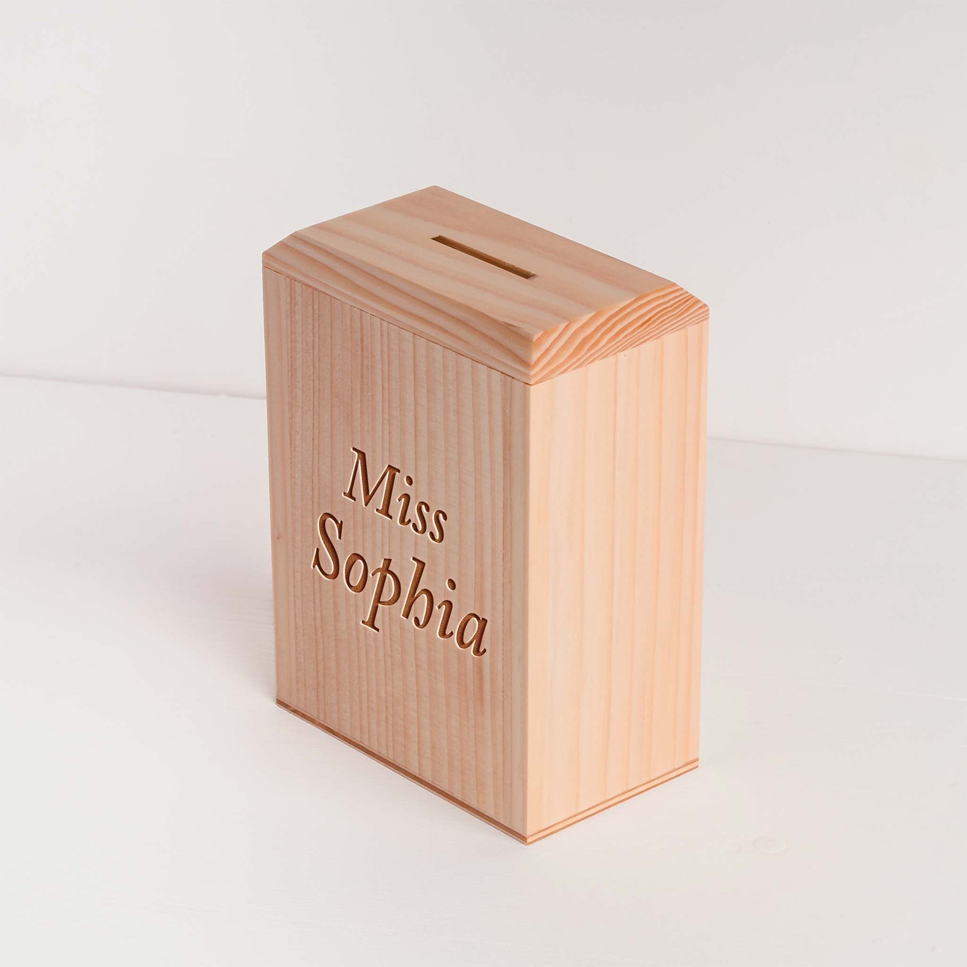 Personalized Wooden Piggy Bank