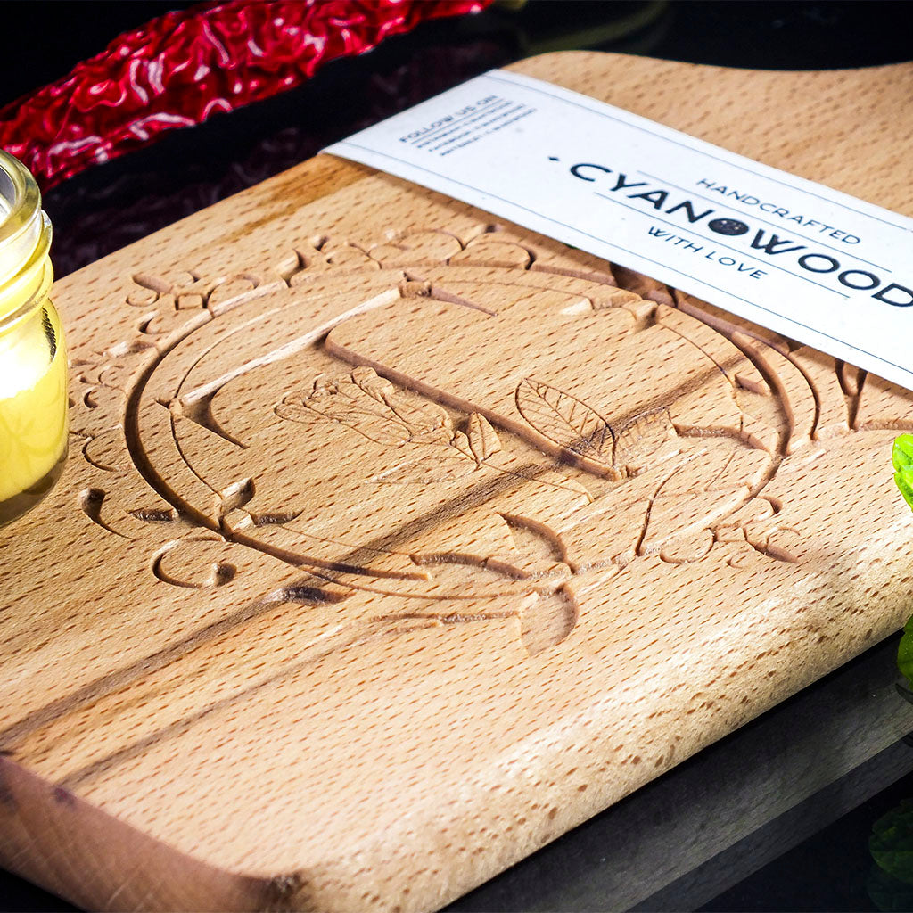 Handmade Beech Wood Cheese Platter Tray