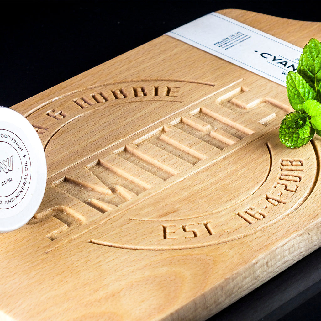Handmade Personalized Beech Wood Charcuterie Board
