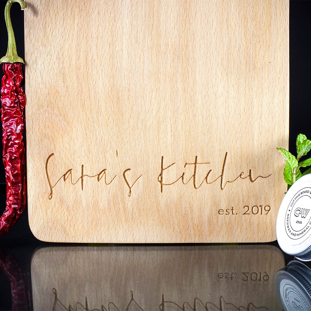 Charcuterie Board with Beech Wood - Personalized Engrave