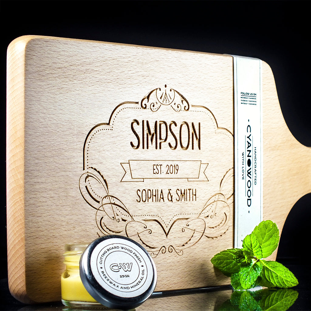 Engraved Wooden Cheese Board
