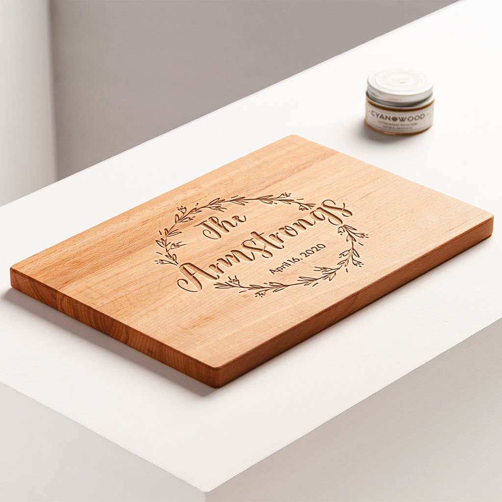 Personalized Beech Wood Cutting Board