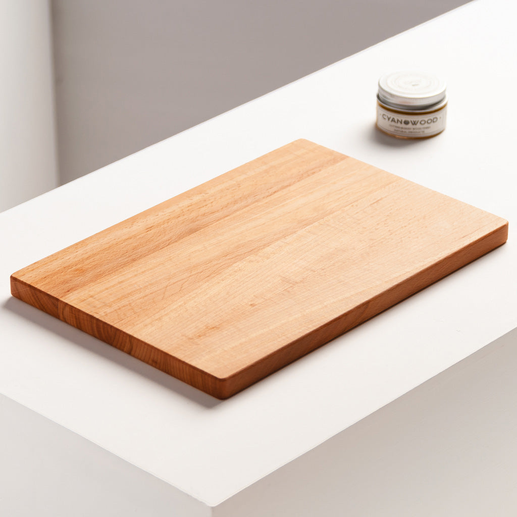 handmade beech wood rectangle cutting board