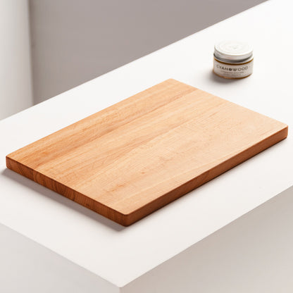 handmade beech wood rectangle cutting board