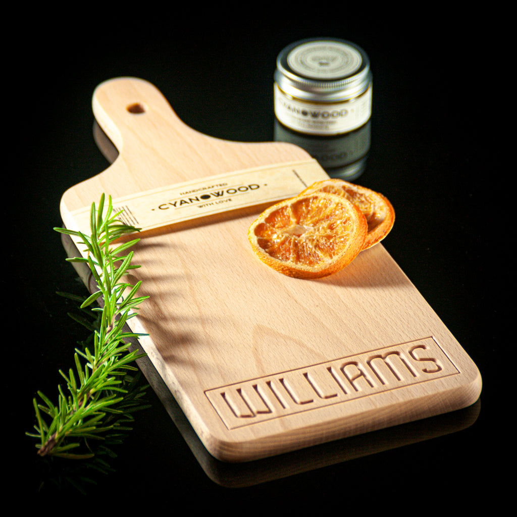 Custom cheese board for appetizers and snacks