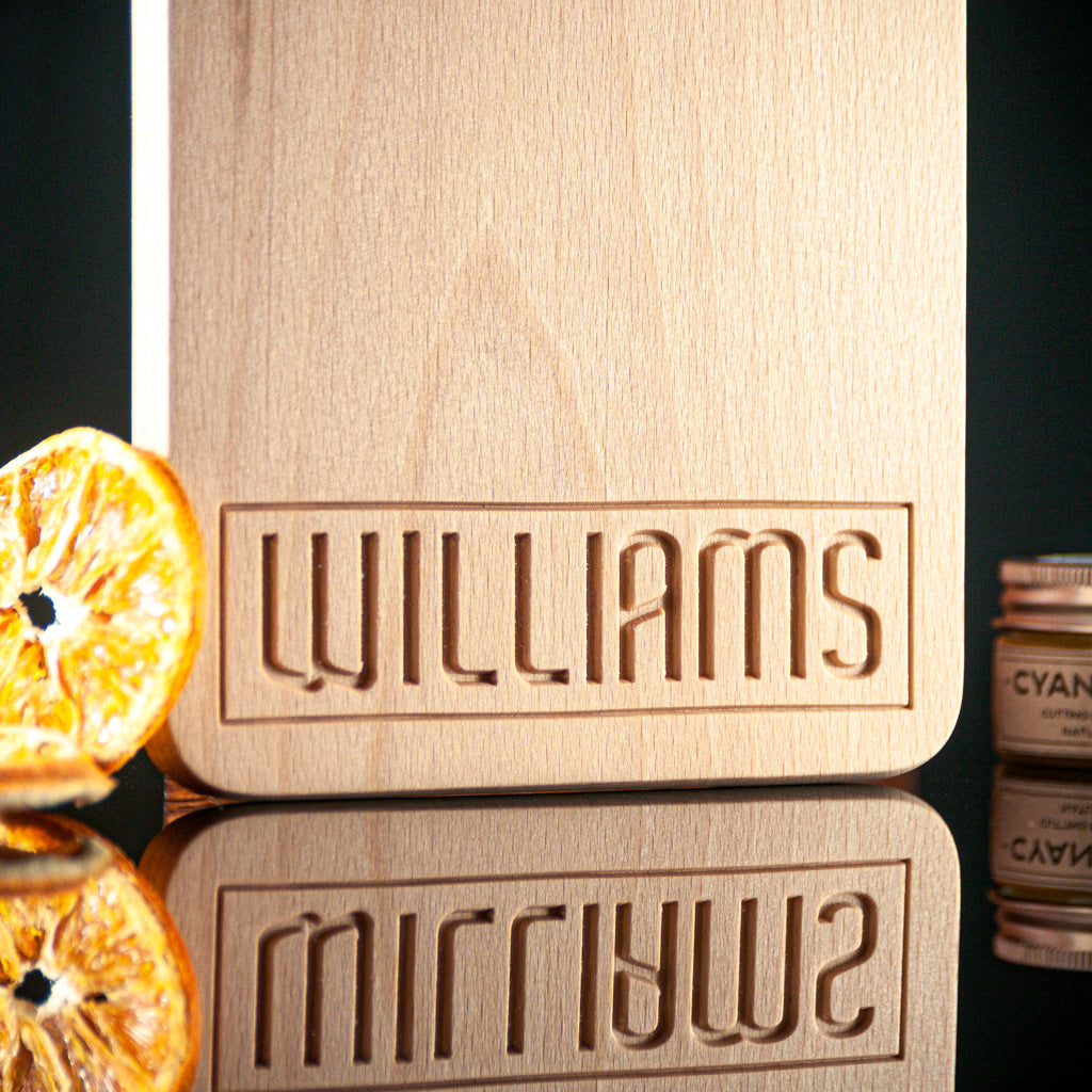 Handmade wooden charcuterie platter with minimal design