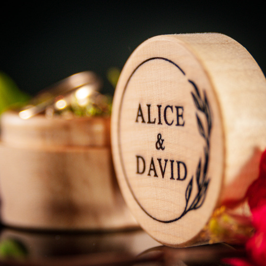 Monogrammed Jewelry Box for Personalized Wedding Rings