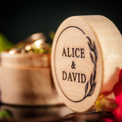 Monogrammed Jewelry Box for Personalized Wedding Rings