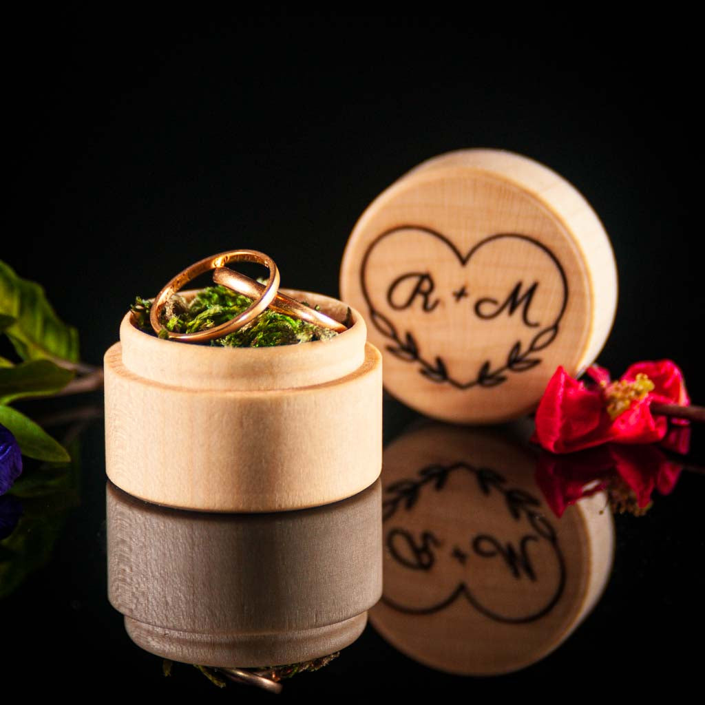 Round Ring Box with Personalization Option