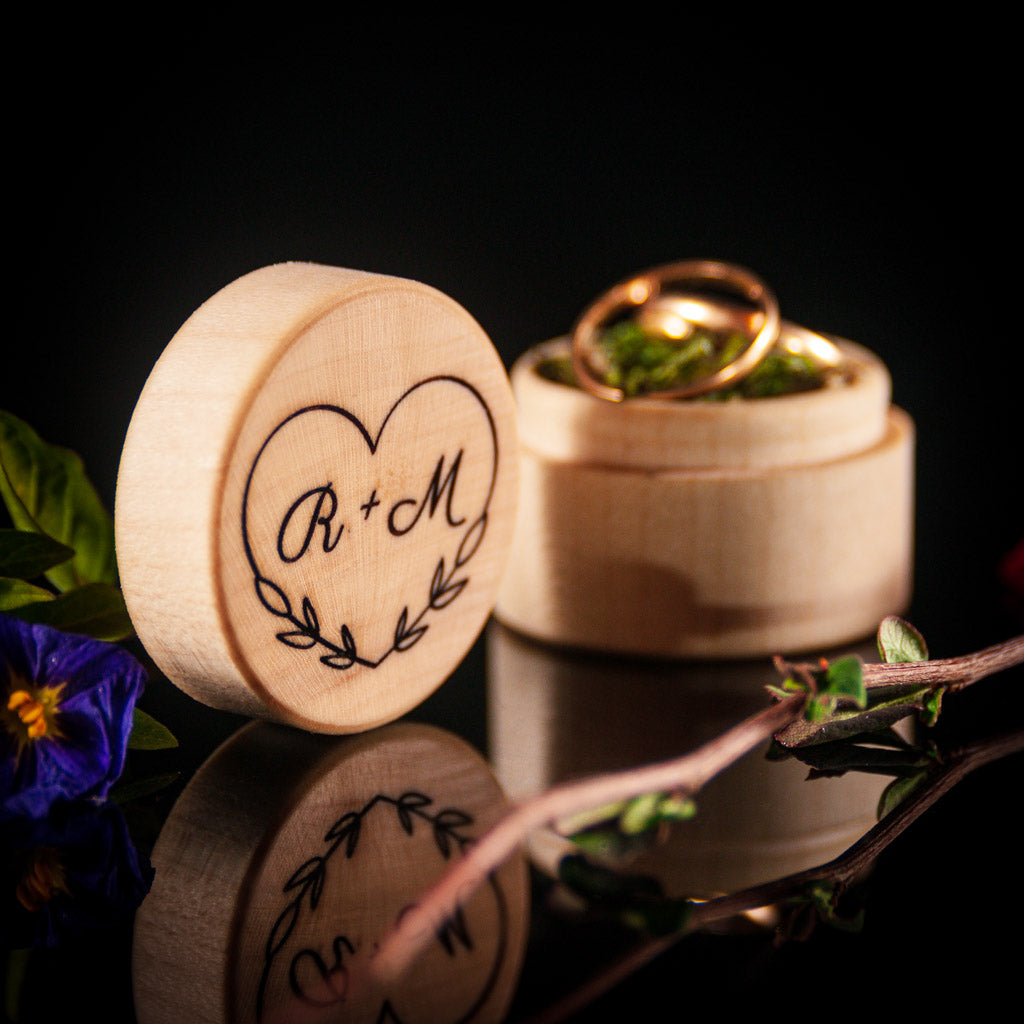 Engraved Wooden Jewelry Case for Monogrammed Jewelry