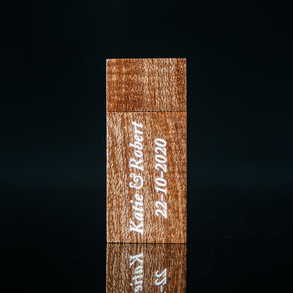 Mahogany Wood Custom Engraved USB Flash Drive