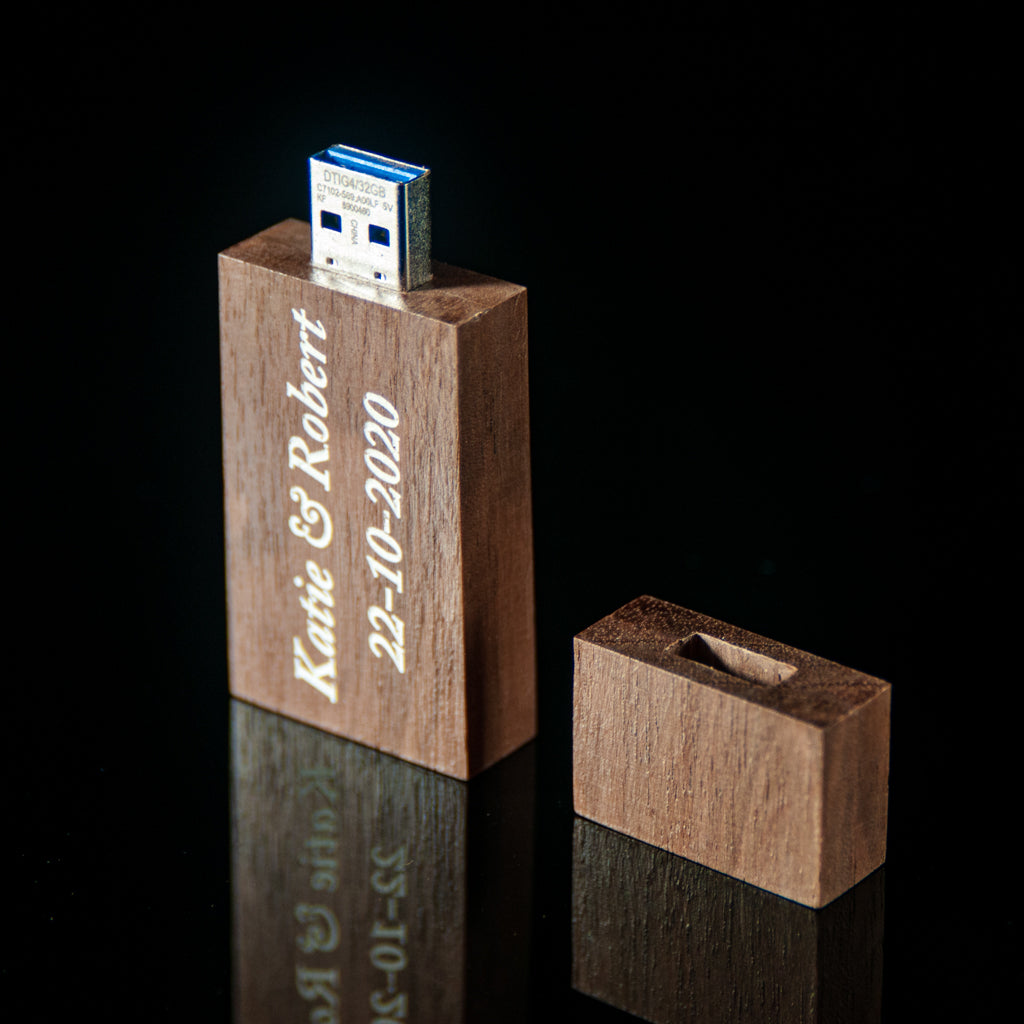 Personalized Walnut Wood USB Drive