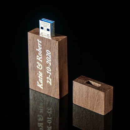 Personalized Walnut Wood USB Drive