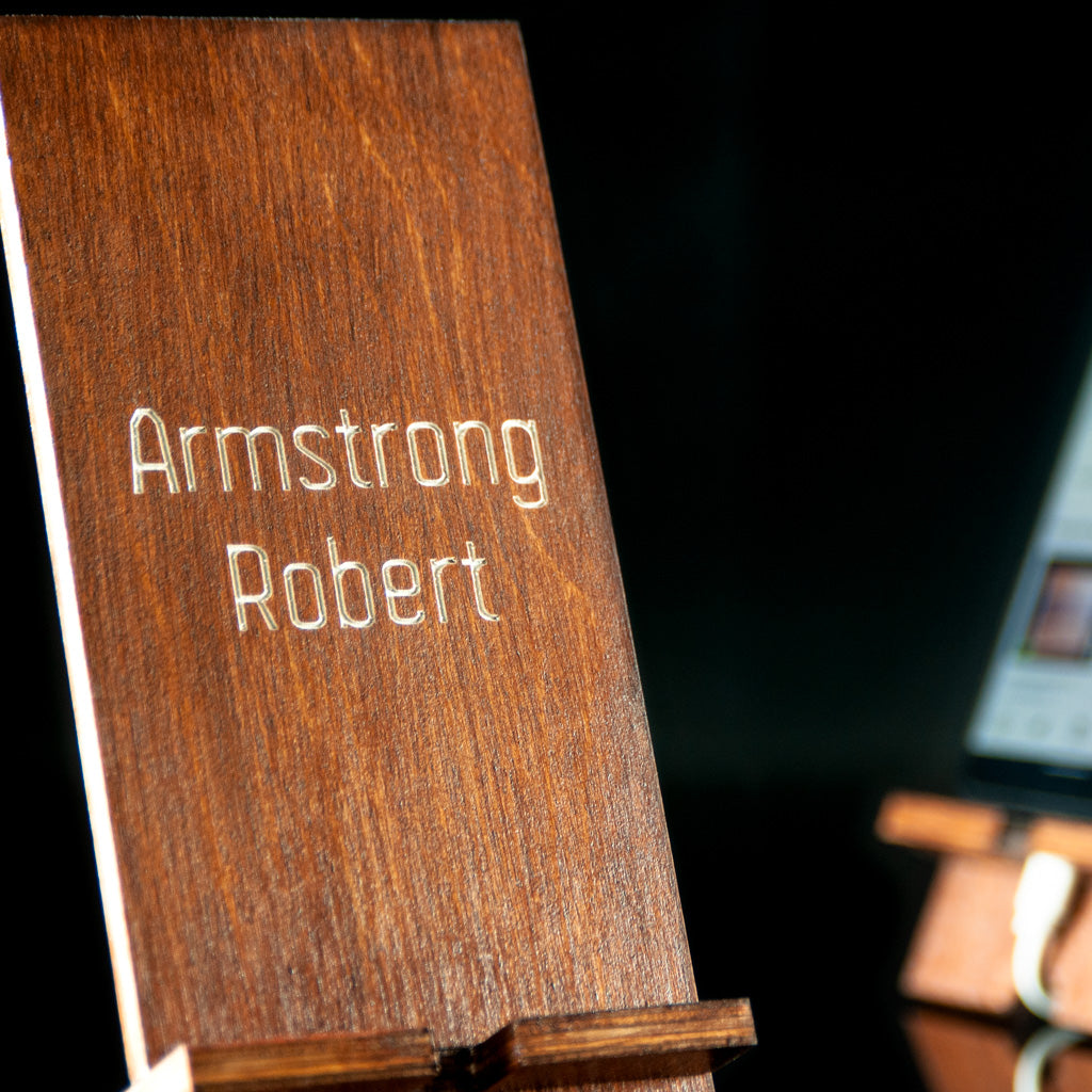 Handcrafted Wooden Phone Holder for Desk and Nightstand