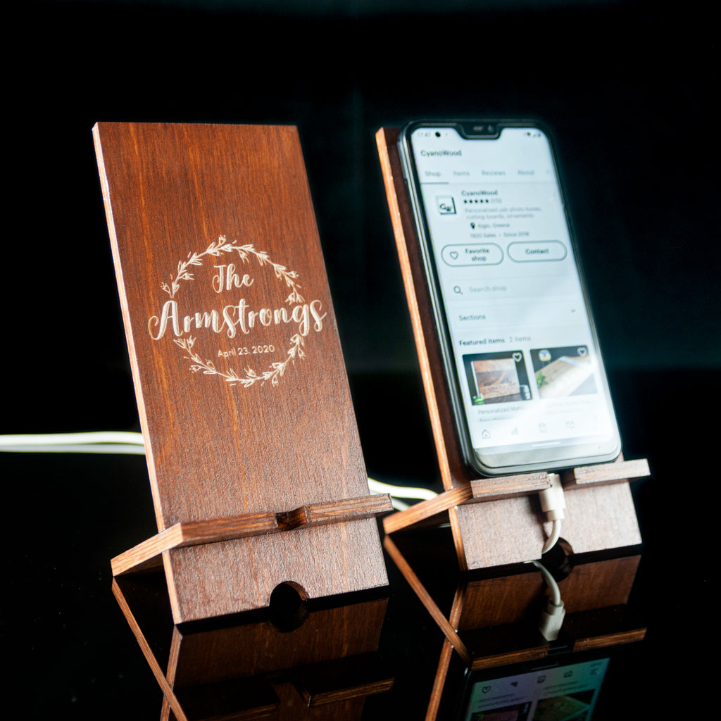 Foldable Wooden Phone Stand for Reading and FaceTime