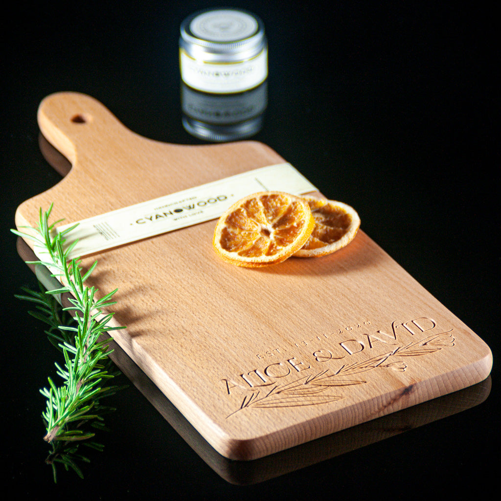 handmade beech wood cheese board