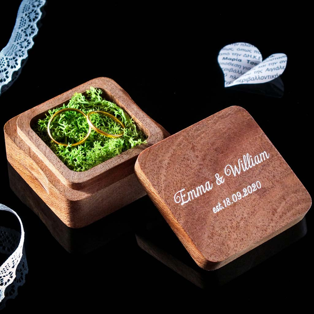 Personalized Mahogany Wooden Jewelry Box