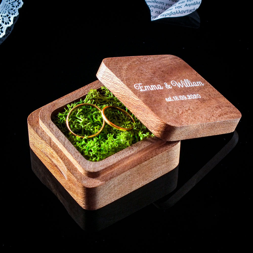 Engraved Square Jewelry Case