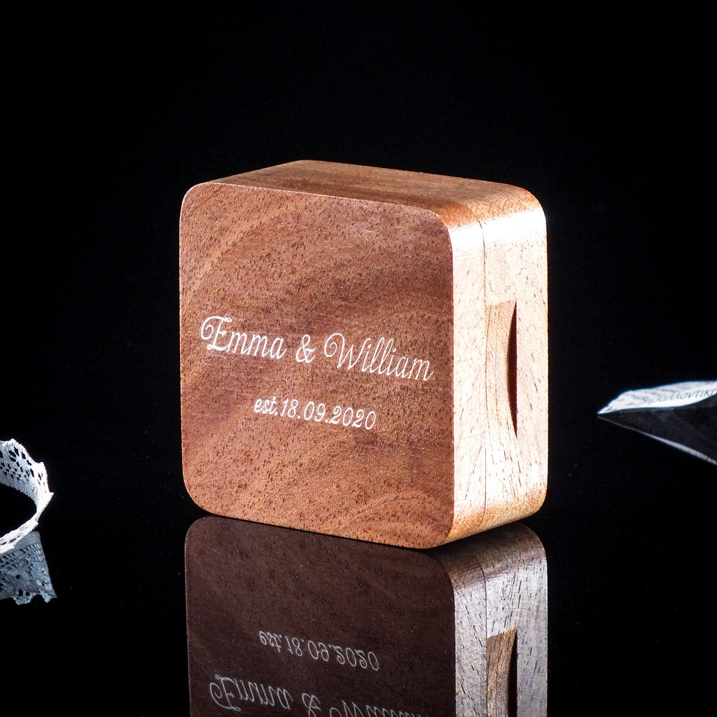 Engraved Square Jewelry Case