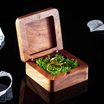 Personalized Mahogany Wooden Jewelry Box with Hinges