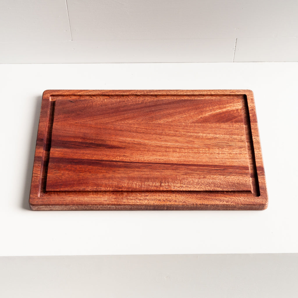 Mahogany Wood Cutting Board with Juice Groove