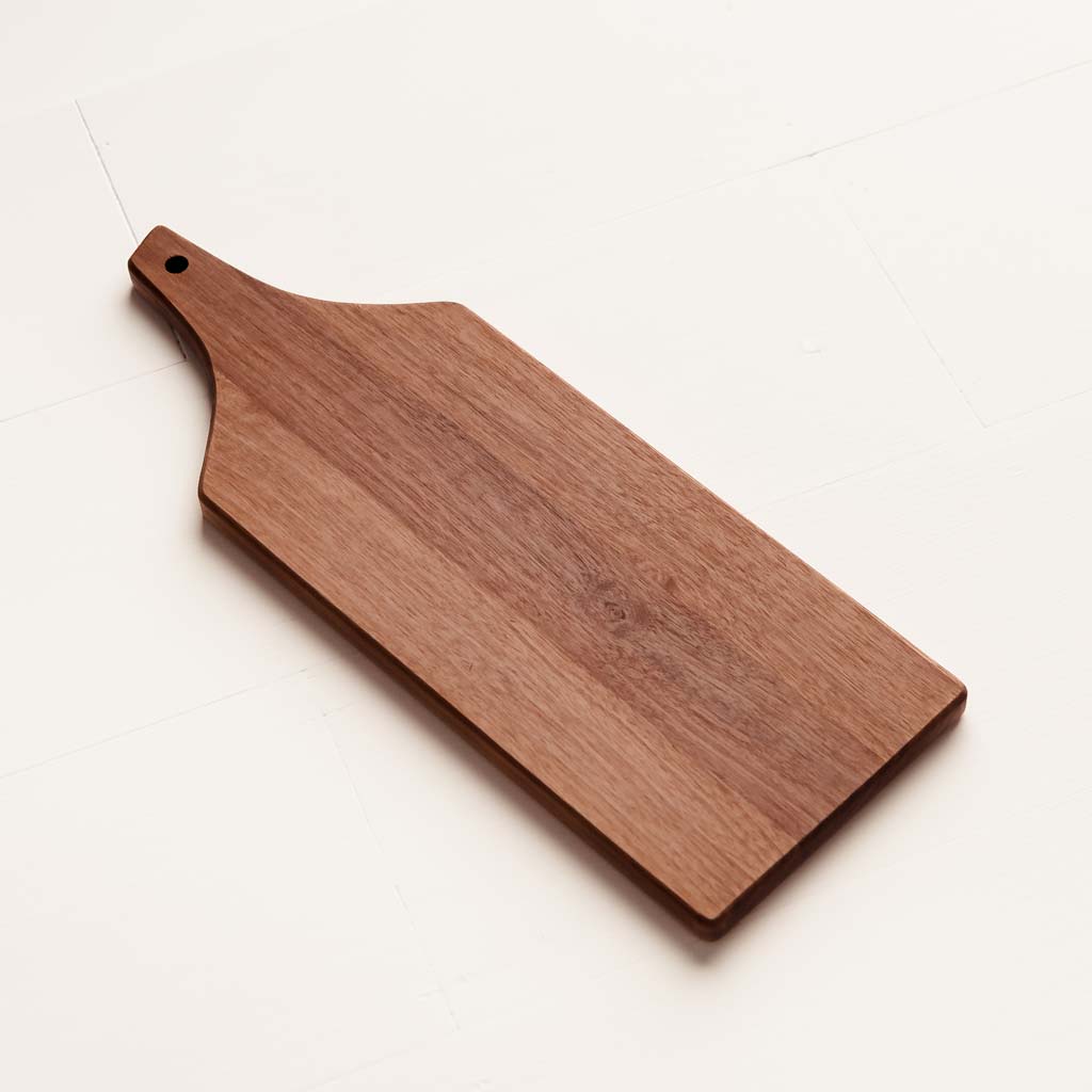 Large Wooden Serving Platter with Handle