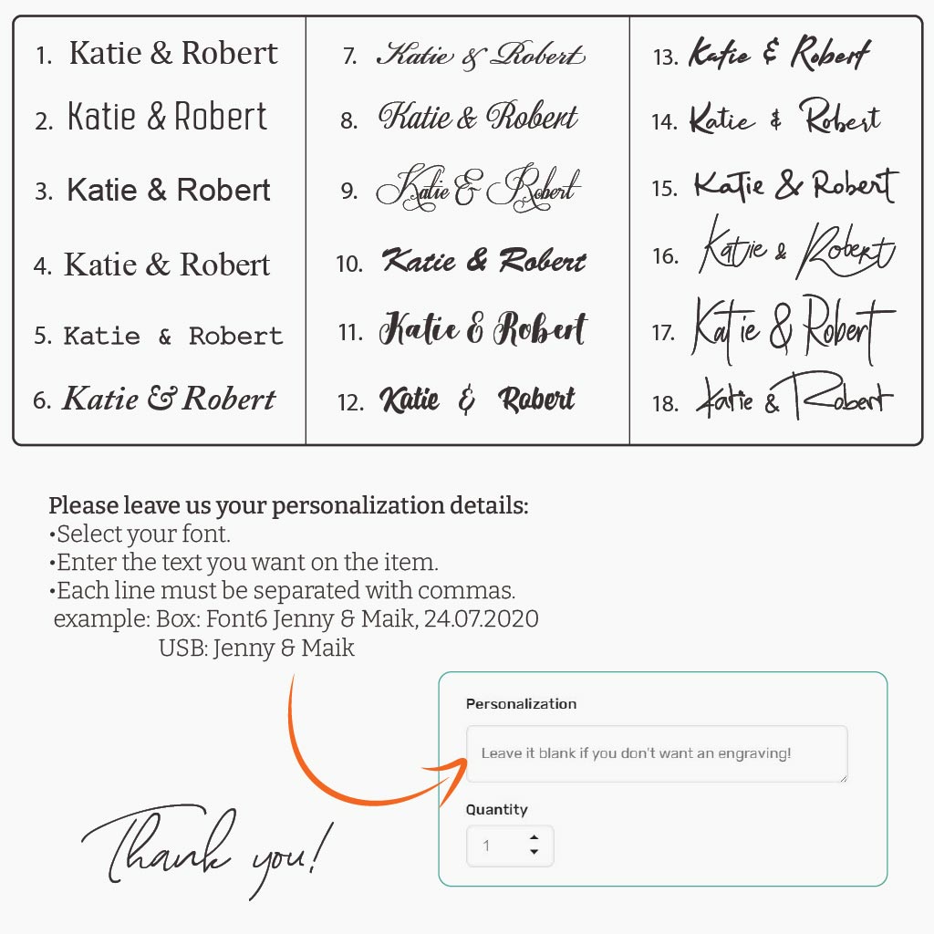Slim USB stick personalisation instructions