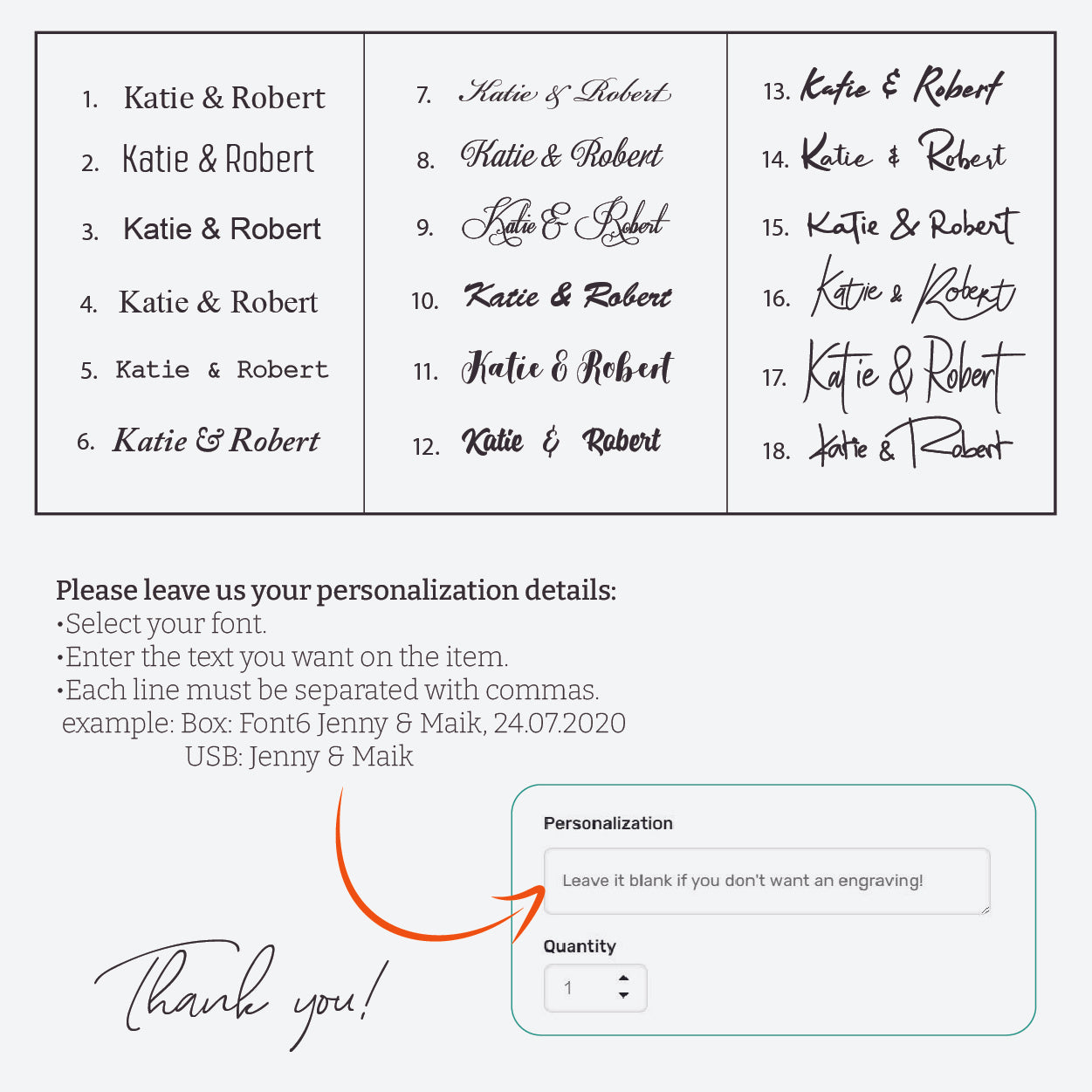 Photobox personalisation instructions