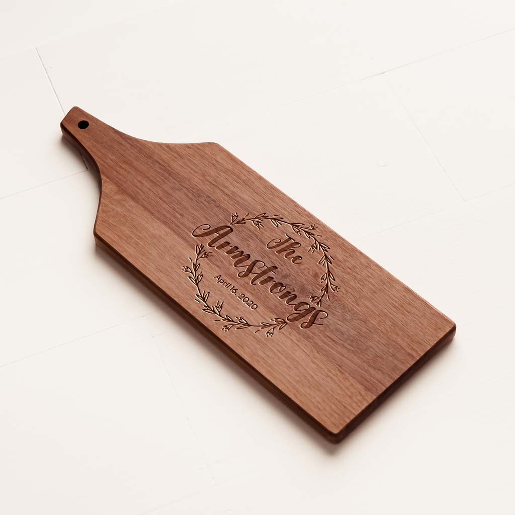 Wreath Design Personalized Charcuterie Board