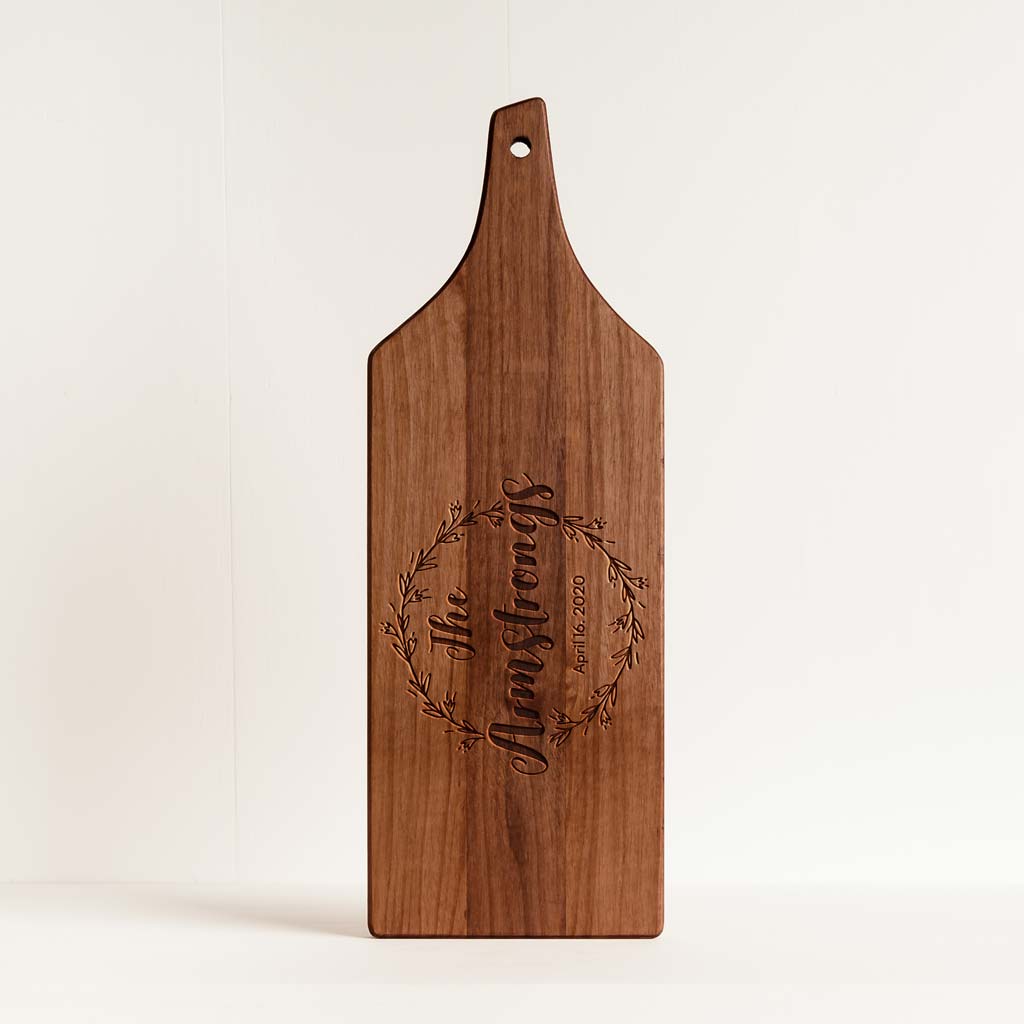 Wreath Design Personalized Charcuterie Board