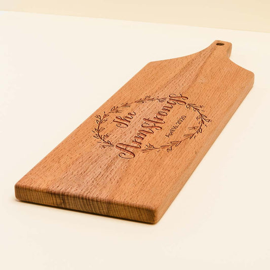 Wreath Engraving Charcuterie Board